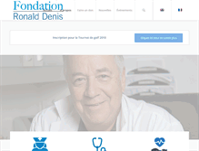 Tablet Screenshot of fondationronalddenis.com